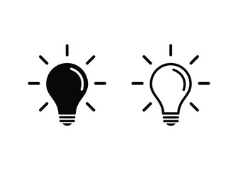 Light Bulb icon vector. Light Bulb sign.   Idea, solution.