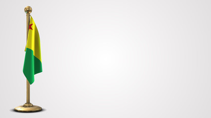 Acre realistic 3D flag illustration on golden flagpole.