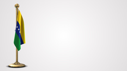 Apure realistic 3D flag illustration on golden flagpole.