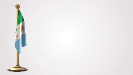 Chaco realistic 3D flag illustration on golden flagpole.