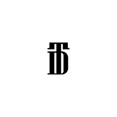 DT TD Letter Logo Design Vector Template