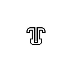 TT T Letter Logo Design Vector Template