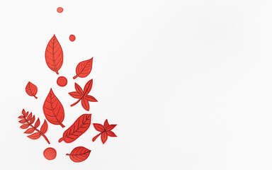 Leaf Set. Hand-drawn decorative elements, doodle floral elements. Black line ink hand drawn art. White background ready for copywriting. Perfect for invitations, greeting cards, posters, prints.