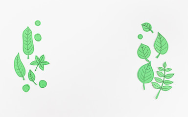 Leaf Set. Hand-drawn decorative elements, doodle floral elements. Black line ink hand drawn art. White background ready for copywriting. Perfect for invitations, greeting cards, posters, prints.