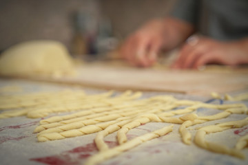 Mparrettate, pasta tipica calabrese, Italy