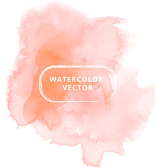 Naklejka na ściany i meble Watercolor stain, pastel color, background, illustration vector