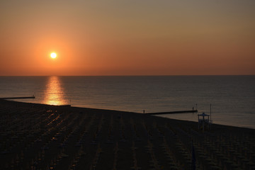 tramonto mare spiaggia italia jesolo 
