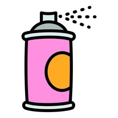 Paint spray icon. Outline paint spray vector icon for web design isolated on white background