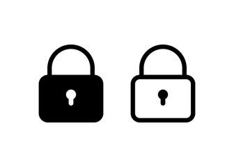 lock icon, lock sign and symbol vector design