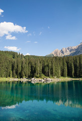 Carezza lake in Trentino South Tyrol