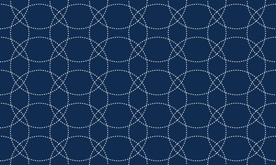 background seamless pattern of dashed lines circle, vector graphic design illustration