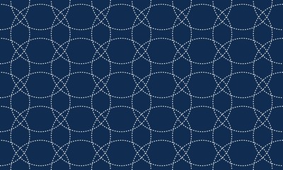 Fototapeta premium background seamless pattern of dashed lines circle, vector graphic design illustration