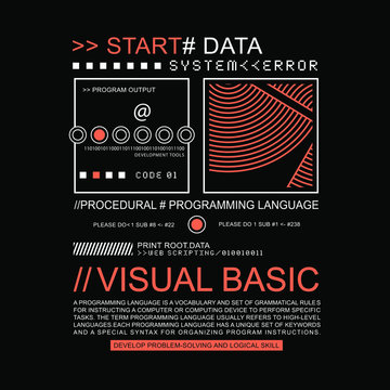 modern design template for data error typography, tee shirt graphics, vector illustration