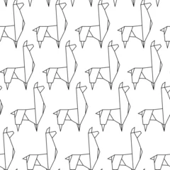 Tapeten Eine Linie Einzeiliges Origami-Muster