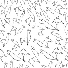 One-line origami pattern