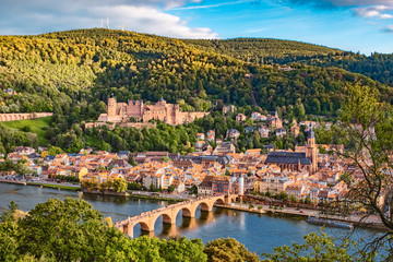 View of the old, beautiful city of Heidelberg - obrazy, fototapety, plakaty