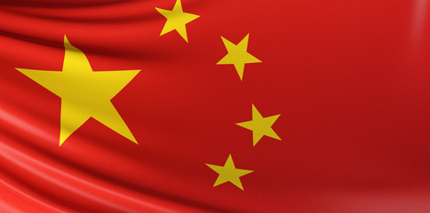 The flag of china illustration.