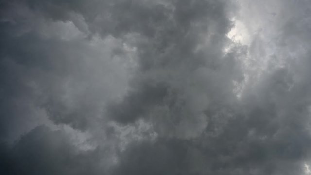 Dark dark clouds Moving fast in the rainy season, 4k timeless video