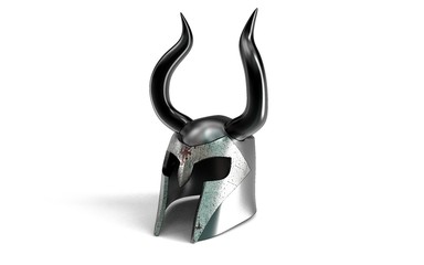 3d illustration of medieval viking helmet isolated