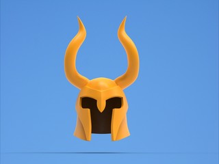 3d illustration of medieval viking helmet isolated