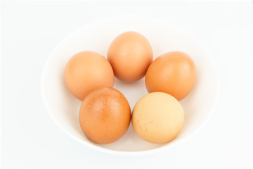 eggs isolated on white background