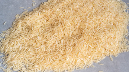 rice on a wooden background