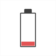 vector battery icon on a white background