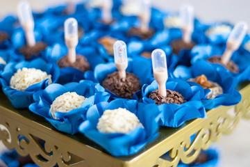 Graduation party. Sweets and decoration