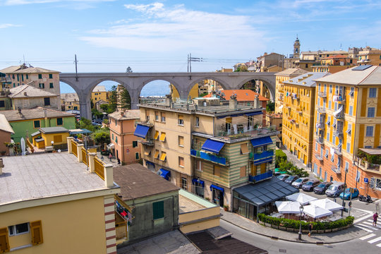 Picturesque resort Bogliasco on Ligurian seashore near Genoa in Liguria, Italy