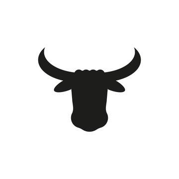 Bull icon. Vector illustration isolated on white background.