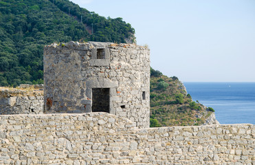 Ruins of an ancient castle in Italy