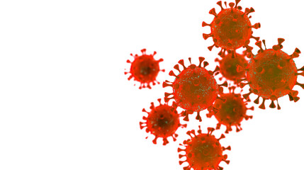 3D illustration of corona virus covid-19 SARS