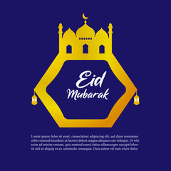 eid mubarak flat illustration