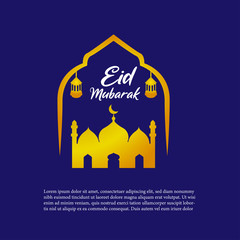 eid mubarak flat illustration