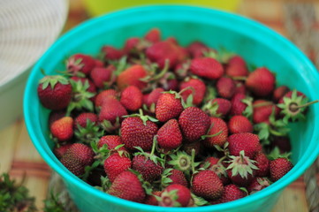 strawberries in a bowl