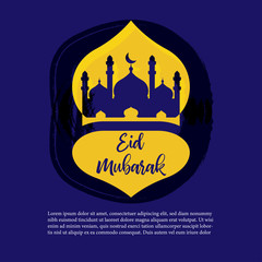 eid mubarak flat illustration