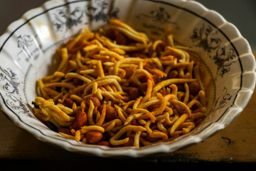 Indian traditional snack mixture