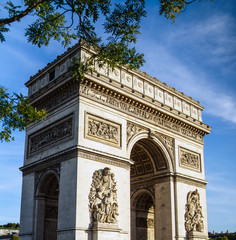 Fototapeta na wymiar Arc de Triumph of Paris in daylight