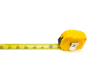 Keep social distancing 6 feet to prevent spread of coronavirus concept. Important public health intervention rule to help stop transmission of coronavirus. Tape measure shows 6 feet. Selective focus.