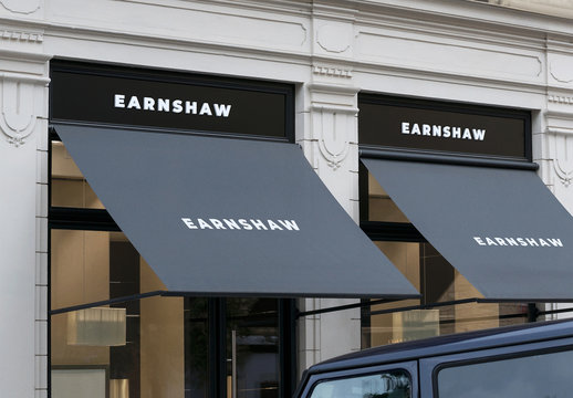 Big Entrance Signs Mockup with Marquise