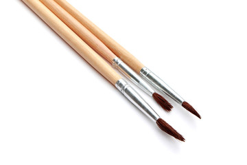 Brushes for painting isolated on a white background. Paint brushes