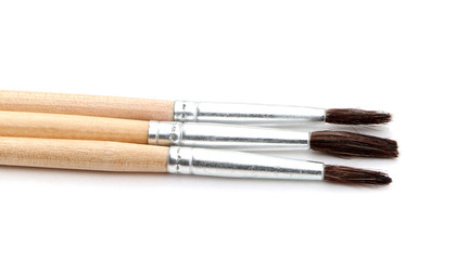 Brushes for painting isolated on a white background. Paint brushes