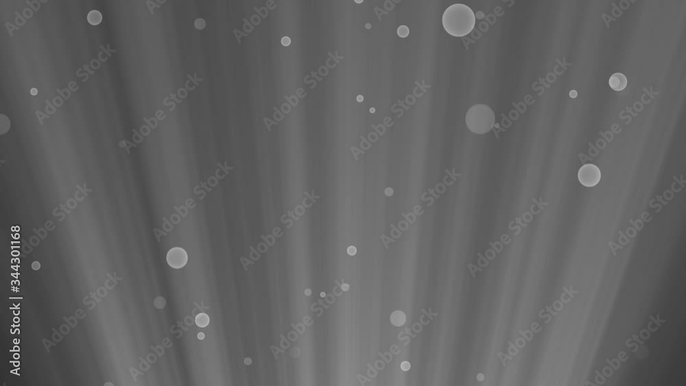 Poster abstract motion bubble particles with light shines in dark grey animated background. beautiful shiny