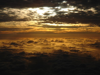 nubi al tramonto