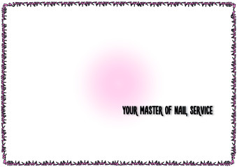 master of nail service drawing design Instagram business card