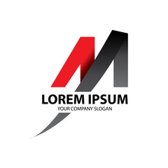 letter M logo design concept template for your company, industry purpose ready to use