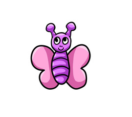 Happy Stylized Little Butterfly