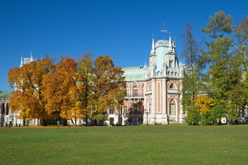 church in the autumn park