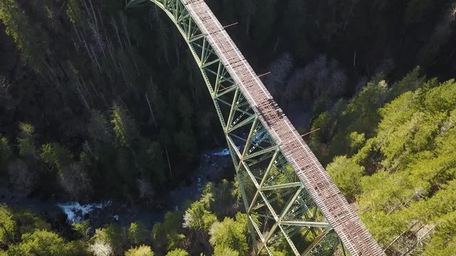 4K Drone footage of Vance Creek Bridge in Shelton, WA 5