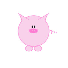 Children's drawing of a pig